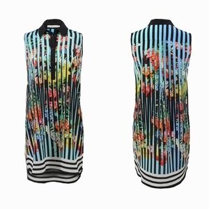 MARY KATRANTZOU TURQ Longi Flower Shirt Dress‎